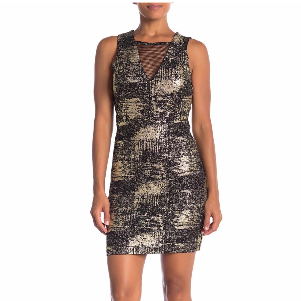 NWT Melloday Black and Mesh Panel Dress XL